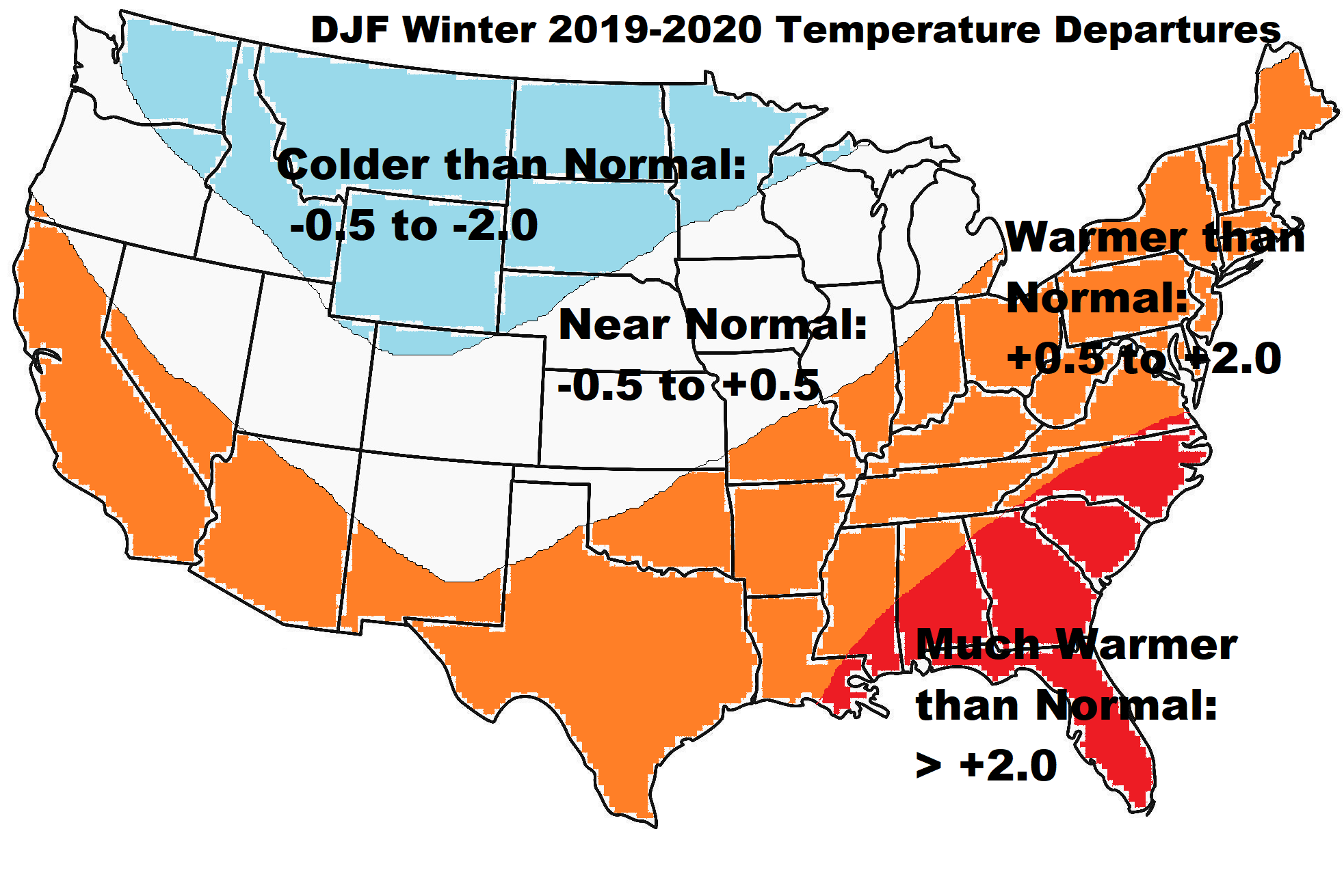 DJF WINTER TEMPS MAP